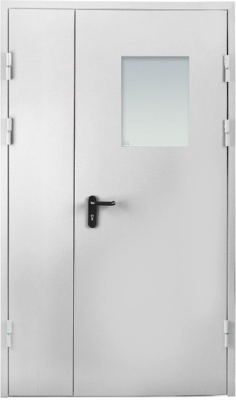 РПК Входная дверь Техническая остекл. двупольная, арт. 0005780 - фото №1